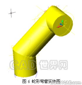 CAD蛇形弯管三维建模autocad案例图片6