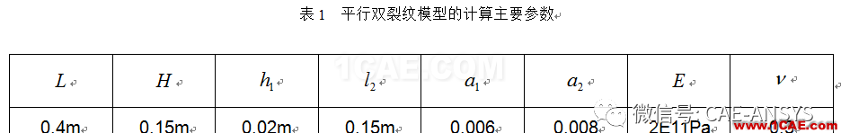基于ANSYS的平行双裂纹断裂分析ansys分析图片2