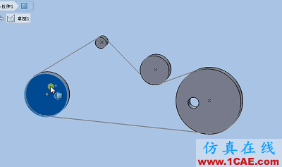 solidworks如何使用布局草图创建皮带仿真?solidworks simulation应用技术图片11