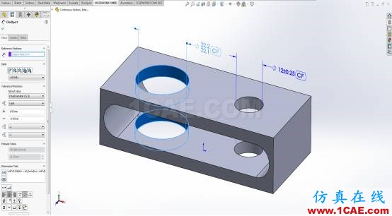 SolidWorks MBD:符合ASME Y14.5-2009标准的连续特征公差标注solidworks simulation应用技术图片3