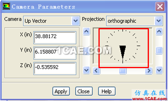 FLUENT中用camera parameter将视图精确旋转90度 FLUENT中用camera parameter将视图精确旋转90度