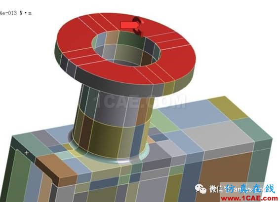 workbench中以云图形式显示网格质量，扭矩荷载的施加 ansys图片14