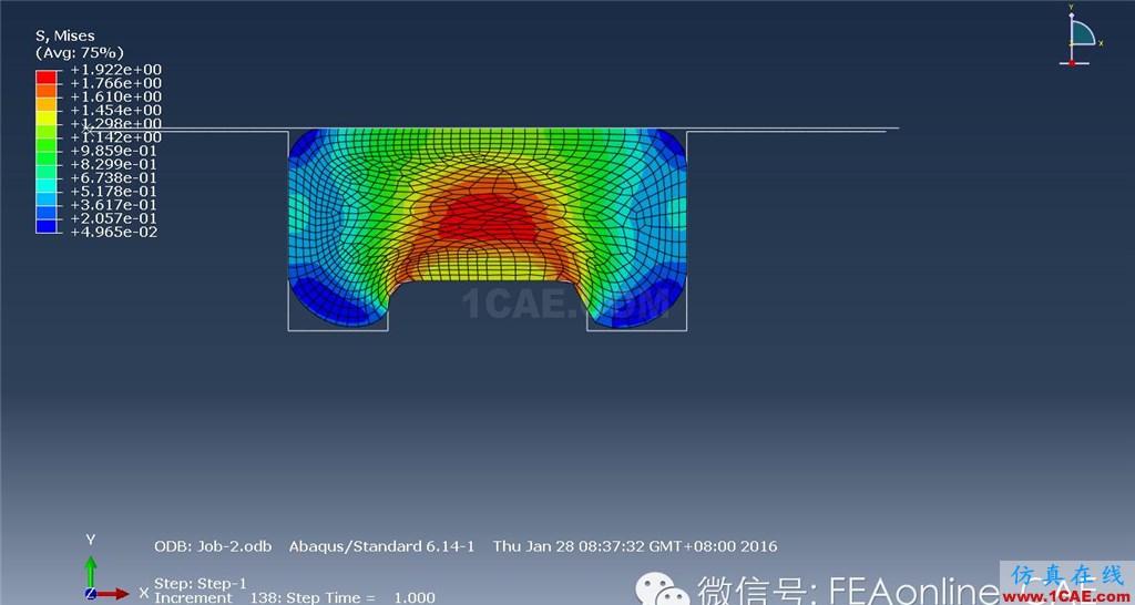 Abaqus橡胶大变形分析实例abaqus静态分析图片7