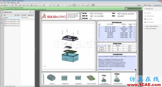 3D PDF样本:国家标准与技术研究所(NIST)测试装配体solidworks simulation学习资料图片7