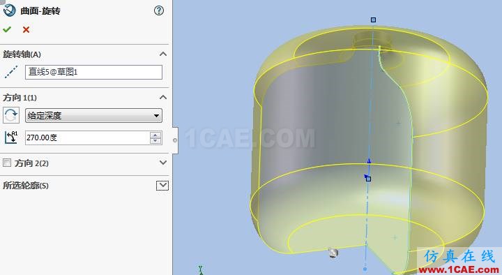 Solidworks曲面教程-旋转曲面solidworks simulation应用技术图片3