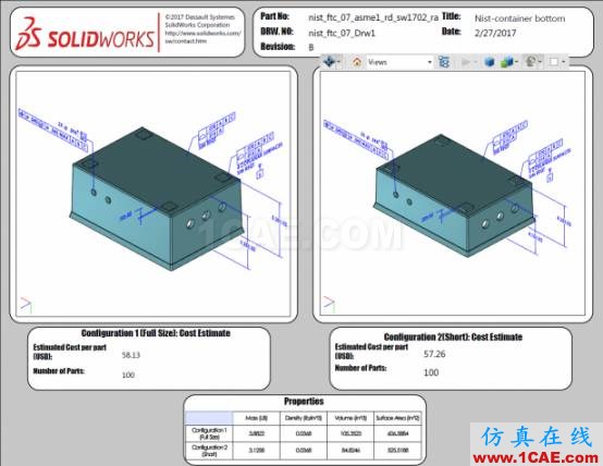 3D PDF样本:国家标准与技术研究所(NIST)测试装配体solidworks simulation分析案例图片10