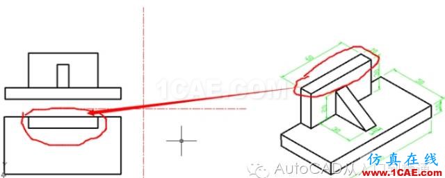 AutoCAD 绘制三视图AutoCAD仿真分析图片10