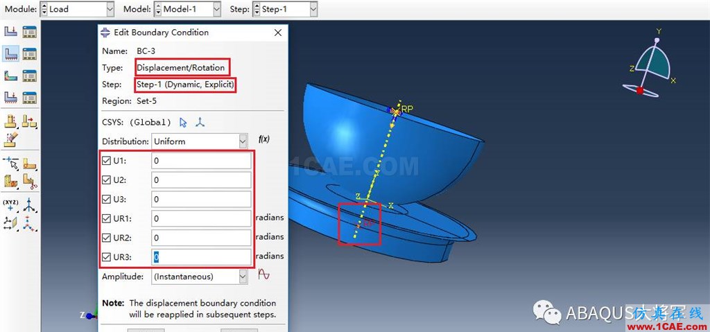 ABAQUS案例的Abaqus/CAE再现——半球形冲头冲压薄板abaqus有限元分析案例图片27